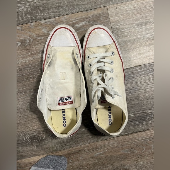 White Converse Classic Chuck Taylor Lace Up Sneakers - Picture 2 of 5